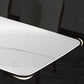 Traditional Luxury Dining Table Rectangle Sintered Stone Pedestal Table with Rose Gold Frame Clearhalo ' dining_table' 'Dining Tables & Seating' 'Dining Tables' 'furn' 'furn_dining_table' 'Furniture' 'furniture_dining_table' 'Kitchen & Dining Furniture' 'kitchen&dining_furn' 'kitchen' 'kitchen_dining_table' 4159376