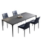 Modern Gray Dining Table Rectangle Sintered Stone Dining Table with 4 Legs Clearhalo ' dining_table' 'Dining Tables & Seating' 'Dining Tables' 'Furniture' 'furniture_dining_table' 'Kitchen & Dining Furniture' 'kitchen&dining_furn' 'kitchen' 'kitchen_dining_table' 4159403