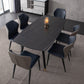 Metal Modern Rectangular Dining Table Sintered Stone Table for Kitchen and Dining Room Clearhalo ' dining_table' 'Dining Tables & Seating' 'Dining Tables' 'furn' 'furn_dining_table' 'Furniture' 'furniture_dining_table' 'Kitchen & Dining Furniture' 'kitchen&dining_furn' 'kitchen' 'kitchen_dining_table' 4159409