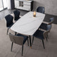 Metal Modern Rectangular Dining Table Sintered Stone Table for Kitchen and Dining Room Clearhalo ' dining_table' 'Dining Tables & Seating' 'Dining Tables' 'furn' 'furn_dining_table' 'Furniture' 'furniture_dining_table' 'Kitchen & Dining Furniture' 'kitchen&dining_furn' 'kitchen' 'kitchen_dining_table' 4159412