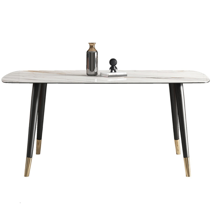 Metal Modern Rectangular Dining Table Sintered Stone Table for Kitchen and Dining Room White Without Chairs Clearhalo ' dining_table' 'Dining Tables & Seating' 'Dining Tables' 'furn' 'furn_dining_table' 'Furniture' 'furniture_dining_table' 'Kitchen & Dining Furniture' 'kitchen&dining_furn' 'kitchen' 'kitchen_dining_table' 4159413