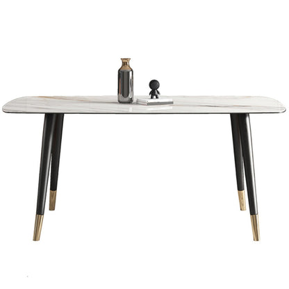 Metal Modern Rectangular Dining Table Sintered Stone Table for Kitchen and Dining Room White Without Chairs Clearhalo ' dining_table' 'Dining Tables & Seating' 'Dining Tables' 'furn' 'furn_dining_table' 'Furniture' 'furniture_dining_table' 'Kitchen & Dining Furniture' 'kitchen&dining_furn' 'kitchen' 'kitchen_dining_table' 4159413