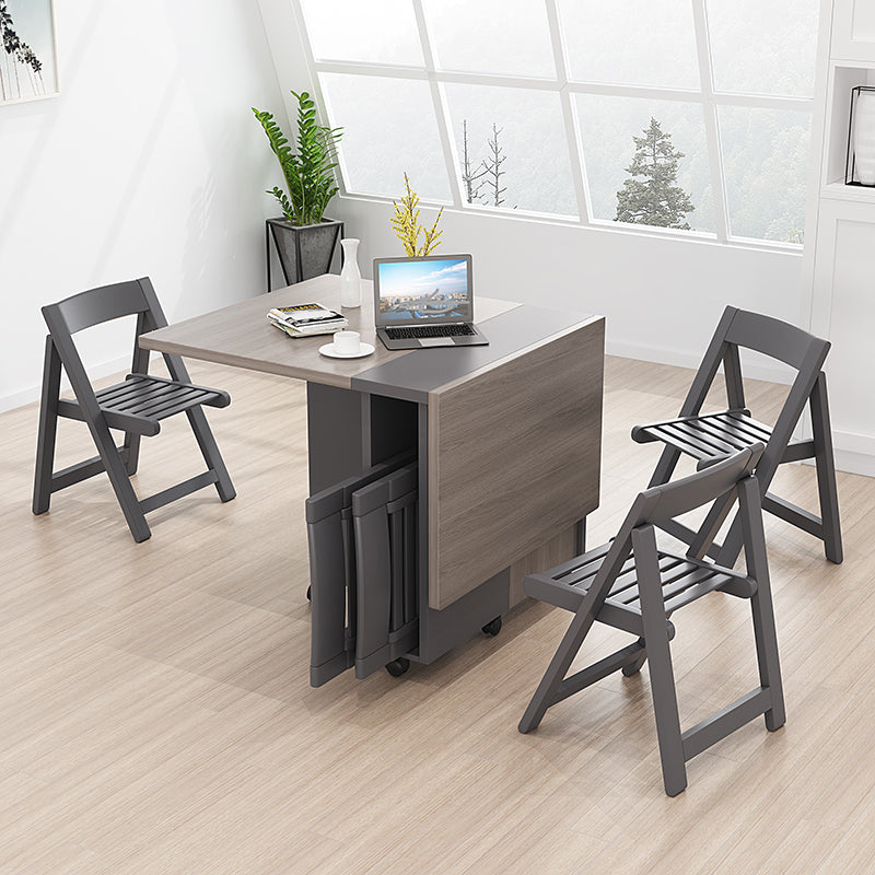 39.4''L Rectangle Mid-Century Modern Dining Table Drop-Leaf Table for Home (only table) Clearhalo ' dining_table' 'Dining Tables & Seating' 'Dining Tables' 'furn' 'furn_dining_table' 'Furniture' 'furniture_dining_table' 'Kitchen & Dining Furniture' 'kitchen&dining_furn' 'kitchen' 'kitchen_dining_table' 4159424