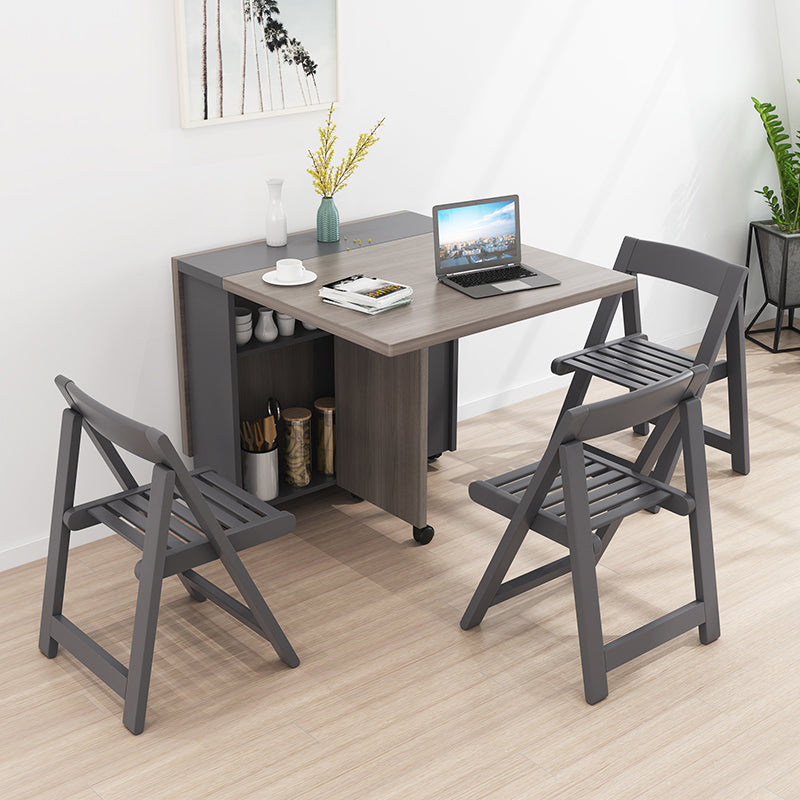 39.4''L Rectangle Mid-Century Modern Dining Table Drop-Leaf Table for Home (only table) Clearhalo ' dining_table' 'Dining Tables & Seating' 'Dining Tables' 'furn' 'furn_dining_table' 'Furniture' 'furniture_dining_table' 'Kitchen & Dining Furniture' 'kitchen&dining_furn' 'kitchen' 'kitchen_dining_table' 4159426