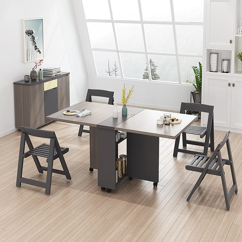 39.4''L Rectangle Mid-Century Modern Dining Table Drop-Leaf Table for Home (only table) Clearhalo ' dining_table' 'Dining Tables & Seating' 'Dining Tables' 'furn' 'furn_dining_table' 'Furniture' 'furniture_dining_table' 'Kitchen & Dining Furniture' 'kitchen&dining_furn' 'kitchen' 'kitchen_dining_table' 4159427