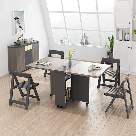 39.4''L Rectangle Mid-Century Modern Dining Table Drop-Leaf Table for Home (only table) Clearhalo ' dining_table' 'Dining Tables & Seating' 'Dining Tables' 'furn' 'furn_dining_table' 'Furniture' 'furniture_dining_table' 'Kitchen & Dining Furniture' 'kitchen&dining_furn' 'kitchen' 'kitchen_dining_table' 4159427