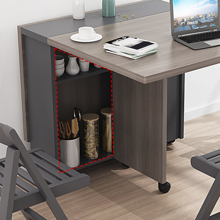 39.4''L Rectangle Mid-Century Modern Dining Table Drop-Leaf Table for Home (only table) Clearhalo ' dining_table' 'Dining Tables & Seating' 'Dining Tables' 'furn' 'furn_dining_table' 'Furniture' 'furniture_dining_table' 'Kitchen & Dining Furniture' 'kitchen&dining_furn' 'kitchen' 'kitchen_dining_table' 4159433