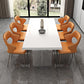 Acrylic Contemporary Rectangular Dining Sintered Stone Dining Table for Kitchen Clearhalo ' dining_table' 'Dining Tables & Seating' 'Dining Tables' 'furn' 'furn_dining_table' 'Furniture' 'furniture_dining_table' 'Kitchen & Dining Furniture' 'kitchen&dining_furn' 'kitchen' 'kitchen_dining_table' 4159456
