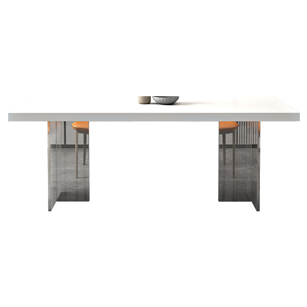 Acrylic Contemporary Rectangular Dining Sintered Stone Dining Table for Kitchen Without Chairs Clearhalo ' dining_table' 'Dining Tables & Seating' 'Dining Tables' 'furn' 'furn_dining_table' 'Furniture' 'furniture_dining_table' 'Kitchen & Dining Furniture' 'kitchen&dining_furn' 'kitchen' 'kitchen_dining_table' 4159458