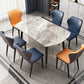Round Traditional Luxury Dining Table Sintered Stone Table with 4 Black Legs Gray Without Chairs Clearhalo ' dining_table' 'Dining Tables & Seating' 'Dining Tables' 'furn' 'furn_dining_table' 'Furniture' 'furniture_dining_table' 'Kitchen & Dining Furniture' 'kitchen&dining_furn' 'kitchen' 'kitchen_dining_table' 4159477