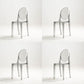Plastic Armless Dining Chair Home Open Back Dining Side Chairs (Set of 4) Smoke Gray Clearhalo ' kitchen&dining_furn' 'Dining Chairs' 'Dining Tables & Seating' 'dining_chair' 'furn' 'furn_dining_chair' 'Furniture' 'furniture_dining_chair' 'Kitchen & Dining Furniture' 'kitchen' 4159482