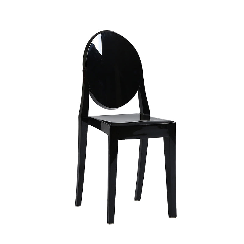 Plastic Armless Dining Chair Home Open Back Dining Side Chairs (Set of 4) Clearhalo ' kitchen&dining_furn' 'Dining Chairs' 'Dining Tables & Seating' 'dining_chair' 'furn' 'furn_dining_chair' 'Furniture' 'furniture_dining_chair' 'Kitchen & Dining Furniture' 'kitchen' 4159489