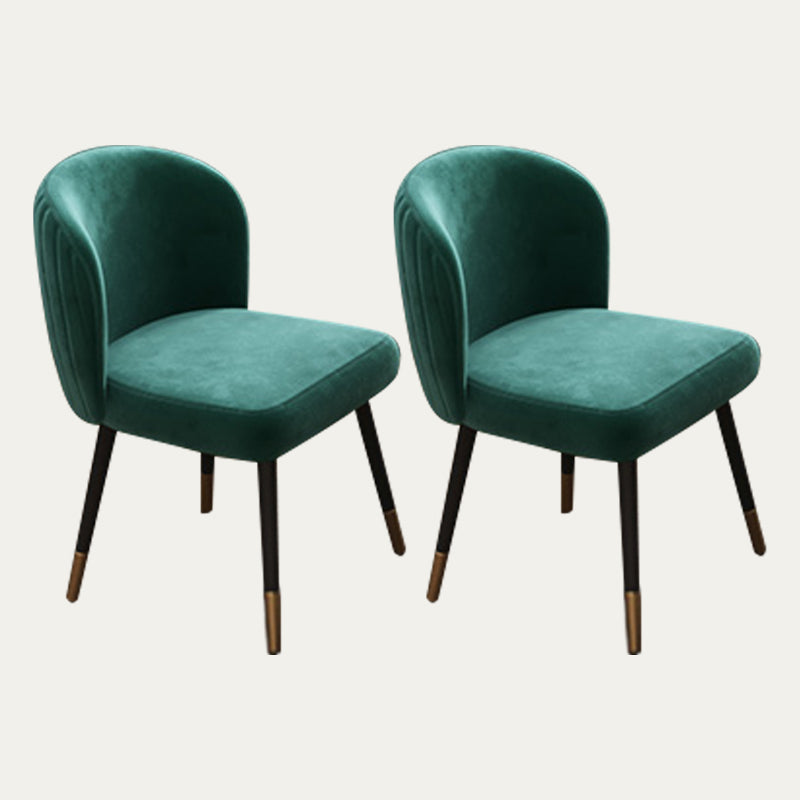 Metal Scandinavian Style Dining Chair Armless Dining Room Side Chair Green 2 Piece Set Clearhalo ' kitchen&dining_furn' 'Dining Chairs' 'Dining Tables & Seating' 'dining_chair' 'furn' 'furn_dining_chair' 'Furniture' 'furniture_dining_chair' 'Kitchen & Dining Furniture' 'kitchen' 4159522