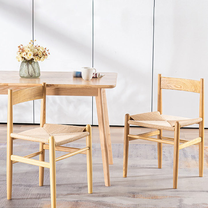 Scandinavian Style Wood Dining Chair Open Back Patio Dining Side Chair Clearhalo ' kitchen&dining_furn' 'Dining Chairs' 'Dining Tables & Seating' 'dining_chair' 'furn' 'furn_dining_chair' 'Furniture' 'furniture_dining_chair' 'Kitchen & Dining Furniture' 'kitchen' 4159533