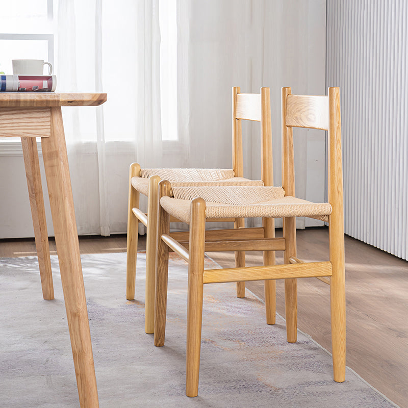 Scandinavian Style Wood Dining Chair Open Back Patio Dining Side Chair Clearhalo ' kitchen&dining_furn' 'Dining Chairs' 'Dining Tables & Seating' 'dining_chair' 'furn' 'furn_dining_chair' 'Furniture' 'furniture_dining_chair' 'Kitchen & Dining Furniture' 'kitchen' 4159537