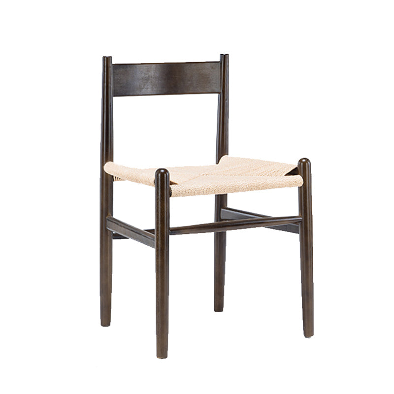 Scandinavian Style Wood Dining Chair Open Back Patio Dining Side Chair Khaki-Black 1 Piece Clearhalo ' kitchen&dining_furn' 'Dining Chairs' 'Dining Tables & Seating' 'dining_chair' 'furn' 'furn_dining_chair' 'Furniture' 'furniture_dining_chair' 'Kitchen & Dining Furniture' 'kitchen' 4159539