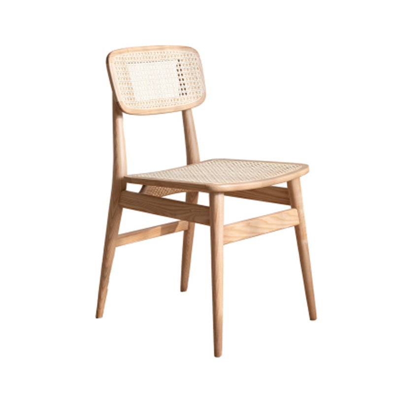 Wood Rattan Scandinavian Style Dining Chair Dining Room Open Back Dining Side Chair Natural 1 Piece Clearhalo ' kitchen&dining_furn' 'Dining Chairs' 'Dining Tables & Seating' 'dining_chair' 'furn' 'furn_dining_chair' 'Furniture' 'furniture_dining_chair' 'Kitchen & Dining Furniture' 'kitchen' 4159554