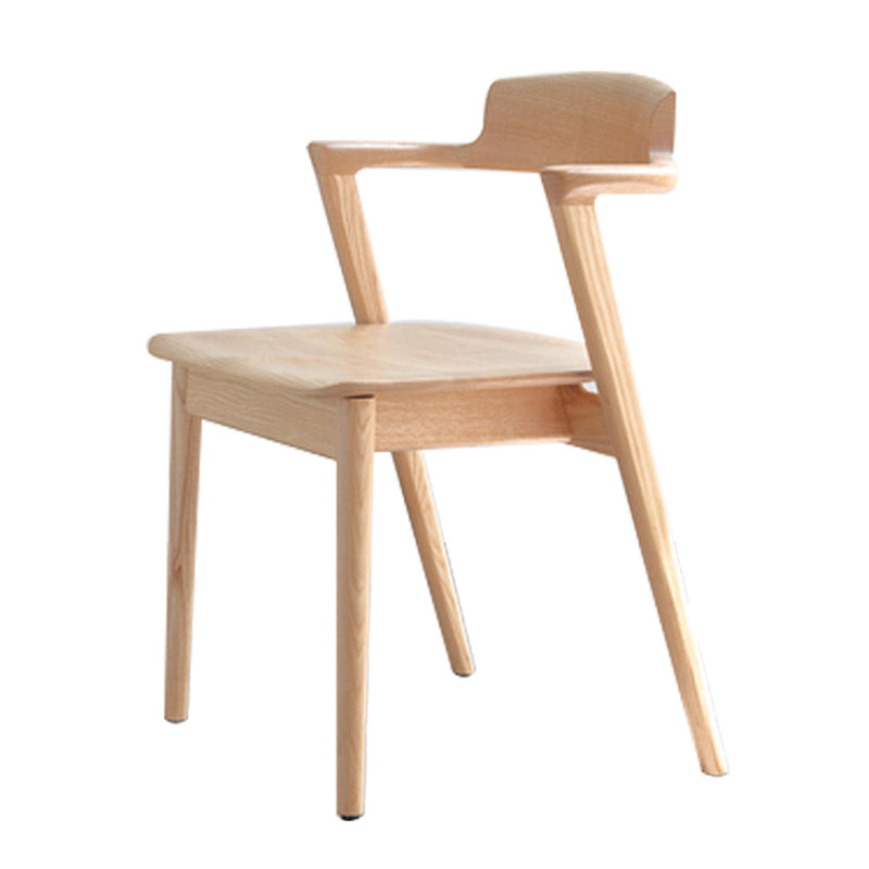 Home Scandinavian Style Wood Dining Chair Open Back Dining Side Chair with Arm Natural 1 Piece Clearhalo ' kitchen&dining_furn' 'Dining Chairs' 'Dining Tables & Seating' 'dining_chair' 'furn' 'furn_dining_chair' 'Furniture' 'furniture_dining_chair' 'Kitchen & Dining Furniture' 'kitchen' 4159567