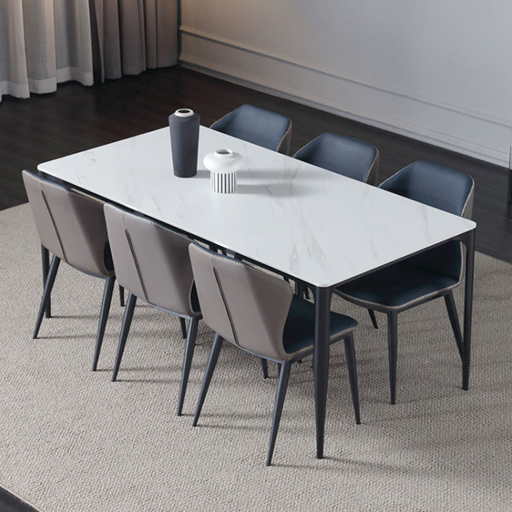 Contemporary Metal Dining Armless Chair Wingback Parsons Chair for Home Use Clearhalo ' kitchen&dining_furn' 'Dining Chairs' 'Dining Tables & Seating' 'dining_chair' 'furn' 'furn_dining_chair' 'Furniture' 'furniture_dining_chair' 'Kitchen & Dining Furniture' 'kitchen' 4159590