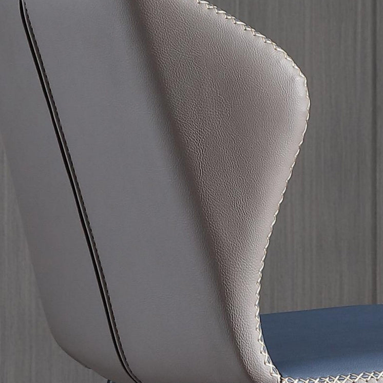 Contemporary Metal Dining Armless Chair Wingback Parsons Chair for Home Use Clearhalo ' kitchen&dining_furn' 'Dining Chairs' 'Dining Tables & Seating' 'dining_chair' 'furn' 'furn_dining_chair' 'Furniture' 'furniture_dining_chair' 'Kitchen & Dining Furniture' 'kitchen' 4159597