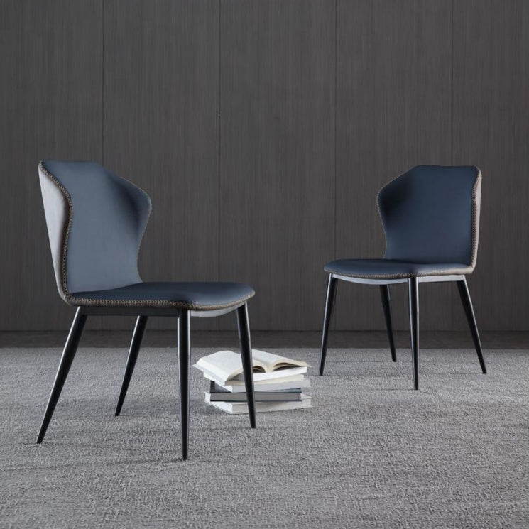 Contemporary Metal Dining Armless Chair Wingback Parsons Chair for Home Use Clearhalo ' kitchen&dining_furn' 'Dining Chairs' 'Dining Tables & Seating' 'dining_chair' 'furn' 'furn_dining_chair' 'Furniture' 'furniture_dining_chair' 'Kitchen & Dining Furniture' 'kitchen' 4159598