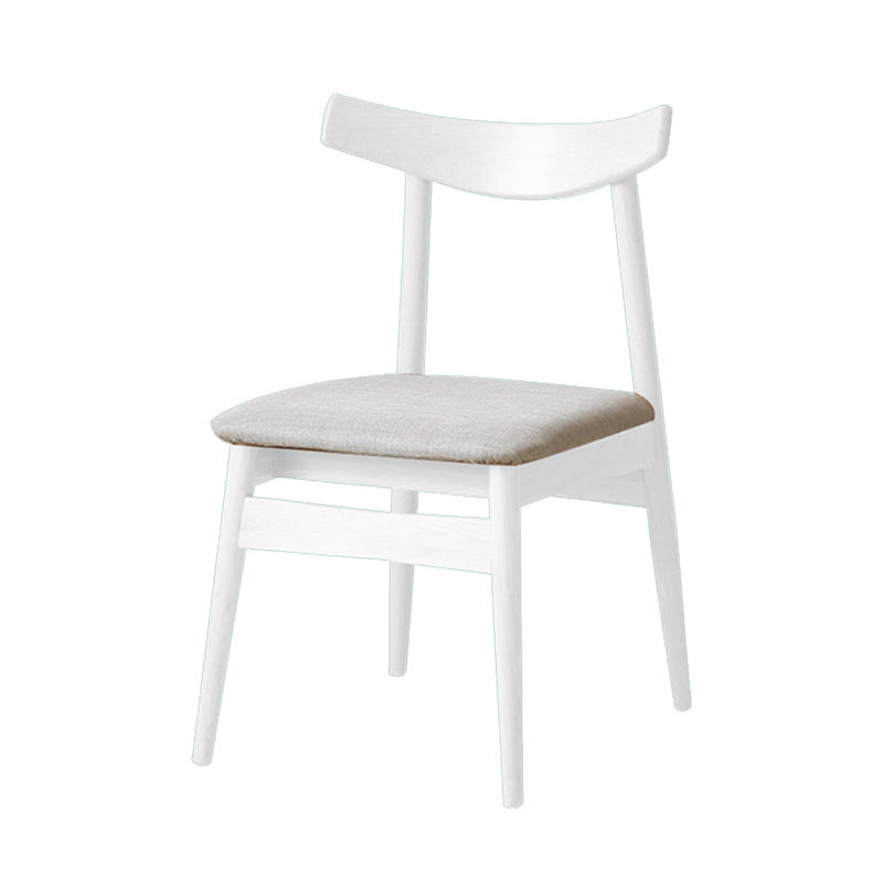 Wood Scandinavian Style Dining Chair Home Cushioned Open Back Armless Chair Light Gray 1 Piece Clearhalo ' kitchen&dining_furn' 'Dining Chairs' 'Dining Tables & Seating' 'dining_chair' 'furn' 'furn_dining_chair' 'Furniture' 'furniture_dining_chair' 'Kitchen & Dining Furniture' 'kitchen' 4159601