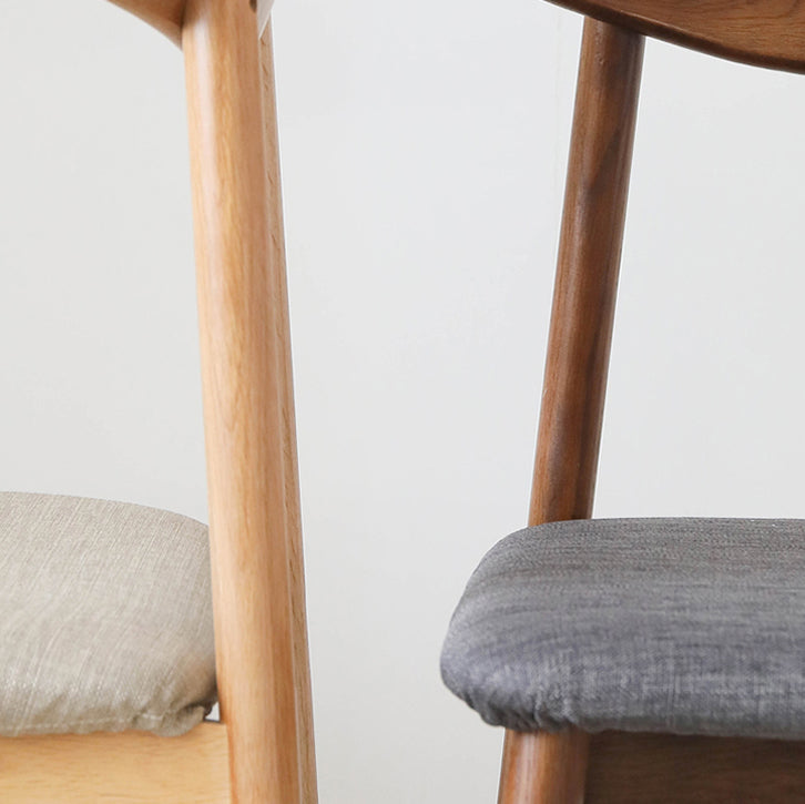 Wood Scandinavian Style Dining Chair Home Cushioned Open Back Armless Chair Clearhalo ' kitchen&dining_furn' 'Dining Chairs' 'Dining Tables & Seating' 'dining_chair' 'furn' 'furn_dining_chair' 'Furniture' 'furniture_dining_chair' 'Kitchen & Dining Furniture' 'kitchen' 4159603