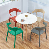 Plastic Scandinavian Dining Arm Chairs Open Back Indoor Dining Armchairs Clearhalo ' kitchen&dining_furn' 'Dining Chairs' 'Dining Tables & Seating' 'dining_chair' 'furn' 'furn_dining_chair' 'Furniture' 'furniture_dining_chair' 'Kitchen & Dining Furniture' 'kitchen' 4159607