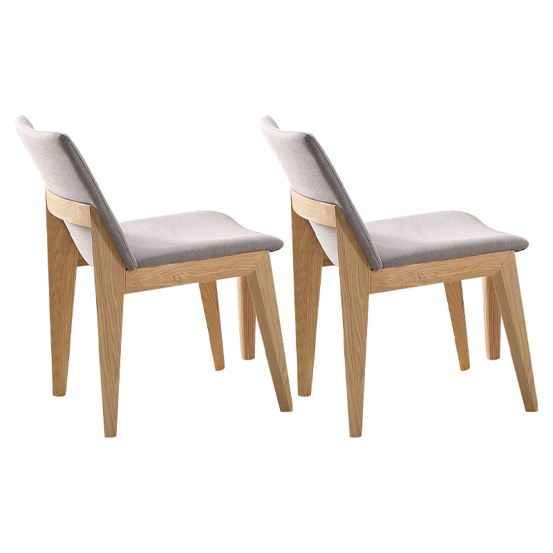 Modern Upholstered Manicure Store Side Chair Solid Back Gray Dining Chair Light Gray 2 Piece Set Clearhalo ' kitchen&dining_furn' 'Dining Chairs' 'Dining Tables & Seating' 'dining_chair' 'furn' 'furn_dining_chair' 'Furniture' 'furniture_dining_chair' 'Kitchen & Dining Furniture' 'kitchen' 4159623