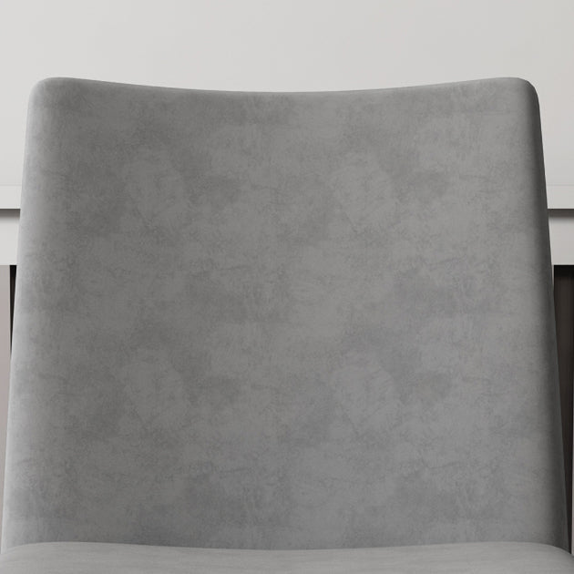 Modern Upholstered Manicure Store Side Chair Solid Back Gray Dining Chair Clearhalo ' kitchen&dining_furn' 'Dining Chairs' 'Dining Tables & Seating' 'dining_chair' 'furn' 'furn_dining_chair' 'Furniture' 'furniture_dining_chair' 'Kitchen & Dining Furniture' 'kitchen' 4159629