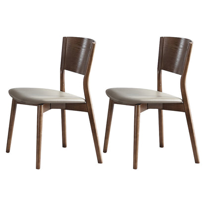 Contemporary Restaurant Solid Wood Side Chair Natural Open Back Dining Chair Khaki 2 Piece Set Clearhalo ' kitchen&dining_furn' 'Dining Chairs' 'Dining Tables & Seating' 'dining_chair' 'furn' 'furn_dining_chair' 'Furniture' 'furniture_dining_chair' 'Kitchen & Dining Furniture' 'kitchen' 4159633