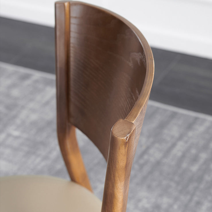 Contemporary Restaurant Solid Wood Side Chair Natural Open Back Dining Chair Clearhalo ' kitchen&dining_furn' 'Dining Chairs' 'Dining Tables & Seating' 'dining_chair' 'furn' 'furn_dining_chair' 'Furniture' 'furniture_dining_chair' 'Kitchen & Dining Furniture' 'kitchen' 4159640