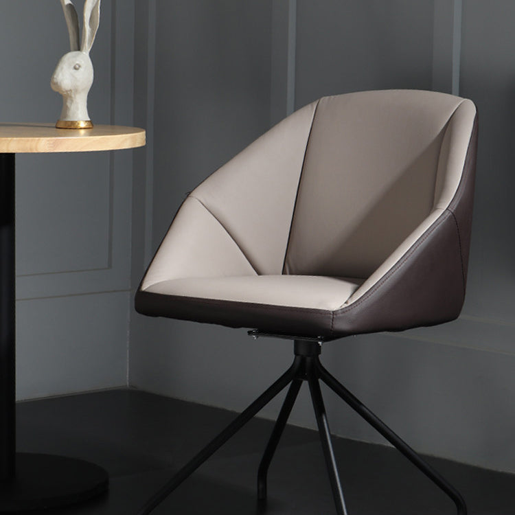 Contemporary Style Dining Chair Arm Metal Side Parsons Chair for Kitchen Clearhalo ' kitchen&dining_furn' 'Dining Chairs' 'Dining Tables & Seating' 'dining_chair' 'furn' 'furn_dining_chair' 'Furniture' 'furniture_dining_chair' 'Kitchen & Dining Furniture' 'kitchen' 4159644