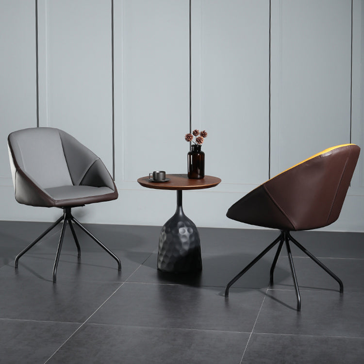 Contemporary Style Dining Chair Arm Metal Side Parsons Chair for Kitchen Clearhalo ' kitchen&dining_furn' 'Dining Chairs' 'Dining Tables & Seating' 'dining_chair' 'furn' 'furn_dining_chair' 'Furniture' 'furniture_dining_chair' 'Kitchen & Dining Furniture' 'kitchen' 4159646