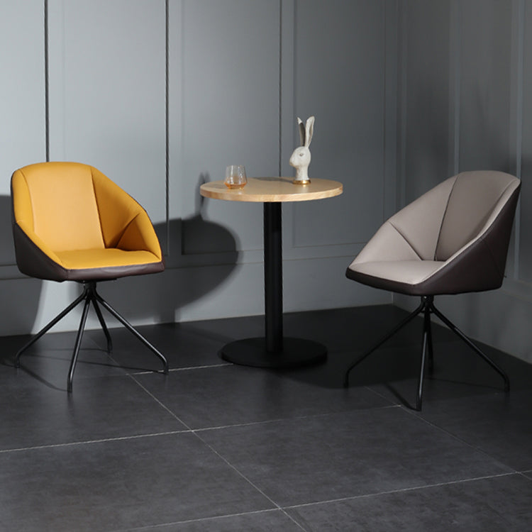 Contemporary Style Dining Chair Arm Metal Side Parsons Chair for Kitchen Clearhalo ' kitchen&dining_furn' 'Dining Chairs' 'Dining Tables & Seating' 'dining_chair' 'furn' 'furn_dining_chair' 'Furniture' 'furniture_dining_chair' 'Kitchen & Dining Furniture' 'kitchen' 4159647