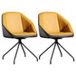 Contemporary Style Dining Chair Arm Metal Side Parsons Chair for Kitchen Yellow 2 Piece Set Clearhalo ' kitchen&dining_furn' 'Dining Chairs' 'Dining Tables & Seating' 'dining_chair' 'furn' 'furn_dining_chair' 'Furniture' 'furniture_dining_chair' 'Kitchen & Dining Furniture' 'kitchen' 4159648
