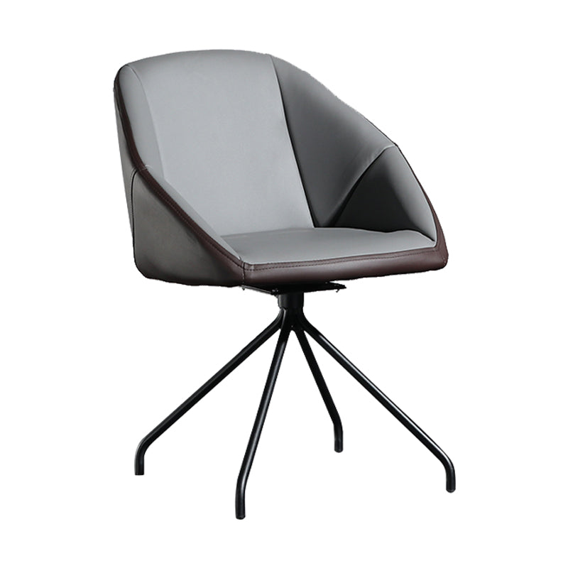 Contemporary Style Dining Chair Arm Metal Side Parsons Chair for Kitchen Clearhalo ' kitchen&dining_furn' 'Dining Chairs' 'Dining Tables & Seating' 'dining_chair' 'furn' 'furn_dining_chair' 'Furniture' 'furniture_dining_chair' 'Kitchen & Dining Furniture' 'kitchen' 4159650