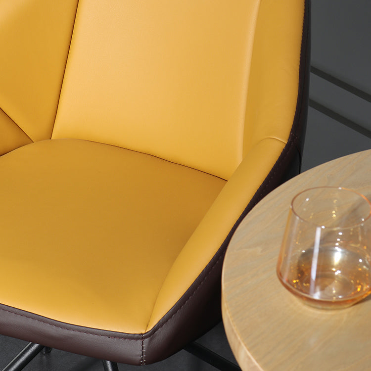 Contemporary Style Dining Chair Arm Metal Side Parsons Chair for Kitchen Clearhalo ' kitchen&dining_furn' 'Dining Chairs' 'Dining Tables & Seating' 'dining_chair' 'furn' 'furn_dining_chair' 'Furniture' 'furniture_dining_chair' 'Kitchen & Dining Furniture' 'kitchen' 4159654