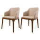 Scandinavian Leather Home Arm Chair Matte Finish Solid Back Dining Chair Brown 2 Piece Set Clearhalo ' kitchen&dining_furn' 'Dining Chairs' 'Dining Tables & Seating' 'dining_chair' 'furn' 'furn_dining_chair' 'Furniture' 'furniture_dining_chair' 'Kitchen & Dining Furniture' 'kitchen' 4159682