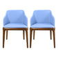 Scandinavian Leather Home Arm Chair Matte Finish Solid Back Dining Chair Sky Blue 2 Piece Set Clearhalo ' kitchen&dining_furn' 'Dining Chairs' 'Dining Tables & Seating' 'dining_chair' 'furn' 'furn_dining_chair' 'Furniture' 'furniture_dining_chair' 'Kitchen & Dining Furniture' 'kitchen' 4159685