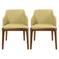Scandinavian Leather Home Arm Chair Matte Finish Solid Back Dining Chair Khaki 2 Piece Set Clearhalo ' kitchen&dining_furn' 'Dining Chairs' 'Dining Tables & Seating' 'dining_chair' 'furn' 'furn_dining_chair' 'Furniture' 'furniture_dining_chair' 'Kitchen & Dining Furniture' 'kitchen' 4159689