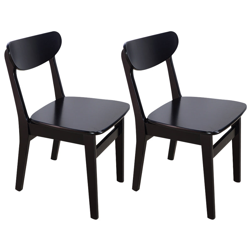 Scandinavian Upholstered Dining Side Chair Open Back Dining Chair Black 2 Piece Set Clearhalo ' kitchen&dining_furn' 'Dining Chairs' 'Dining Tables & Seating' 'dining_chair' 'furn' 'furn_dining_chair' 'Furniture' 'furniture_dining_chair' 'Kitchen & Dining Furniture' 'kitchen' 4159692