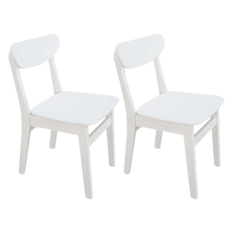 Scandinavian Upholstered Dining Side Chair Open Back Dining Chair White 2 Piece Set Clearhalo ' kitchen&dining_furn' 'Dining Chairs' 'Dining Tables & Seating' 'dining_chair' 'furn' 'furn_dining_chair' 'Furniture' 'furniture_dining_chair' 'Kitchen & Dining Furniture' 'kitchen' 4159695