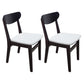 Scandinavian Upholstered Dining Side Chair Open Back Dining Chair Black White 2 Piece Set Clearhalo ' kitchen&dining_furn' 'Dining Chairs' 'Dining Tables & Seating' 'dining_chair' 'furn' 'furn_dining_chair' 'Furniture' 'furniture_dining_chair' 'Kitchen & Dining Furniture' 'kitchen' 4159706