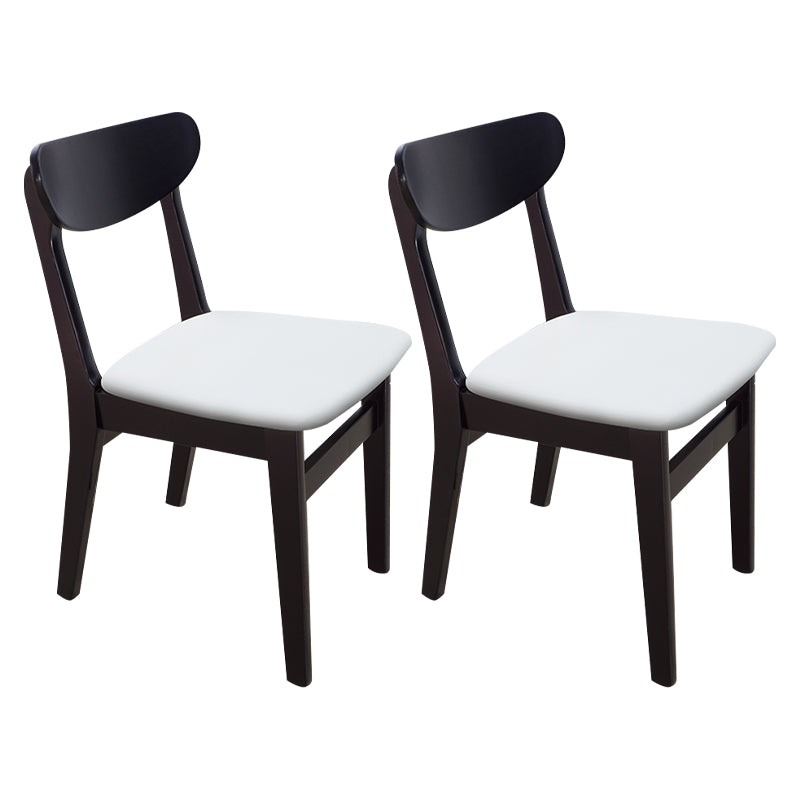 Scandinavian Upholstered Dining Side Chair Open Back Dining Chair Black White 2 Piece Set Clearhalo ' kitchen&dining_furn' 'Dining Chairs' 'Dining Tables & Seating' 'dining_chair' 'furn' 'furn_dining_chair' 'Furniture' 'furniture_dining_chair' 'Kitchen & Dining Furniture' 'kitchen' 4159706