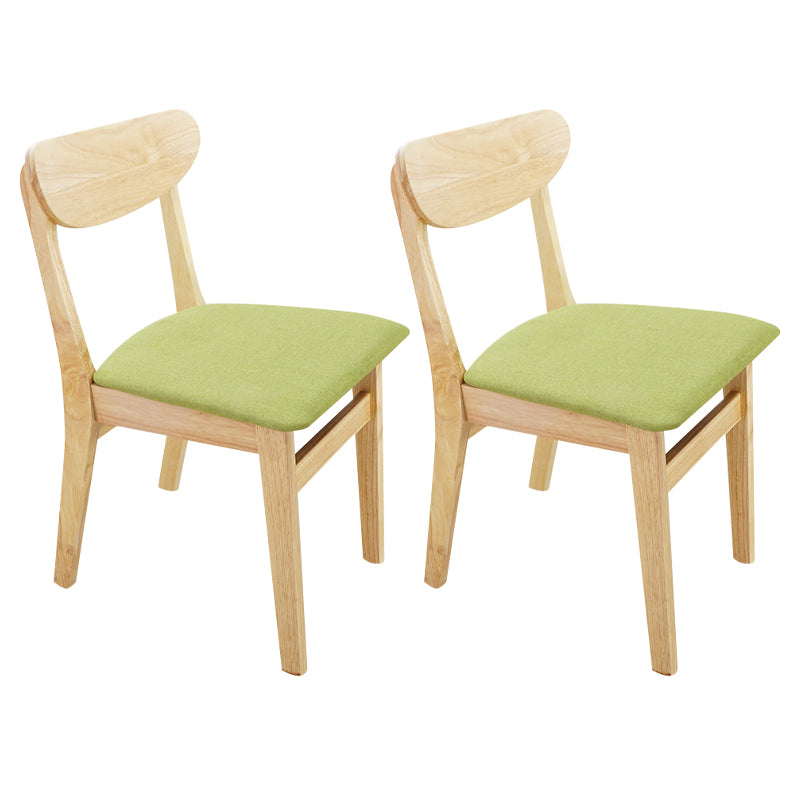 Scandinavian Upholstered Dining Side Chair Open Back Dining Chair Green 2 Piece Set Clearhalo ' kitchen&dining_furn' 'Dining Chairs' 'Dining Tables & Seating' 'dining_chair' 'furn' 'furn_dining_chair' 'Furniture' 'furniture_dining_chair' 'Kitchen & Dining Furniture' 'kitchen' 4159707