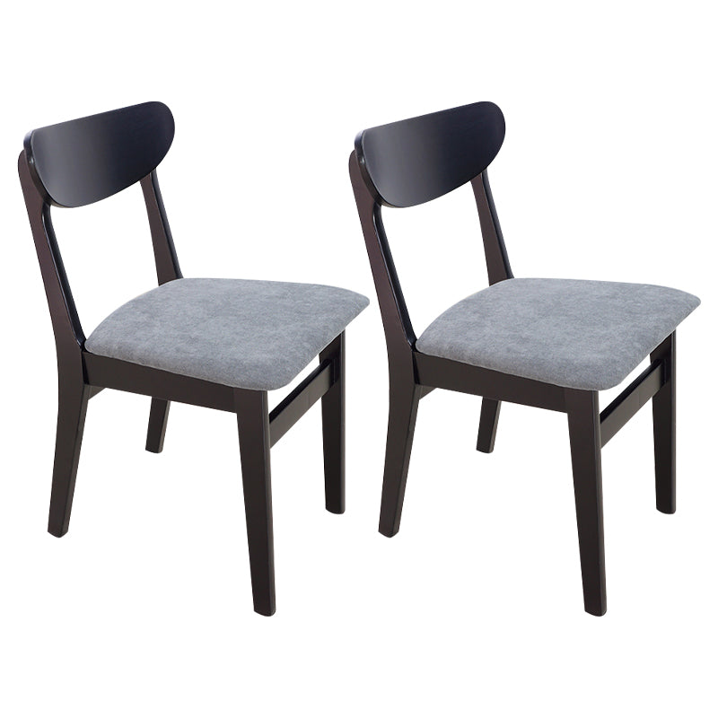 Scandinavian Upholstered Dining Side Chair Open Back Dining Chair Gray Black 2 Piece Set Clearhalo ' kitchen&dining_furn' 'Dining Chairs' 'Dining Tables & Seating' 'dining_chair' 'furn' 'furn_dining_chair' 'Furniture' 'furniture_dining_chair' 'Kitchen & Dining Furniture' 'kitchen' 4159708