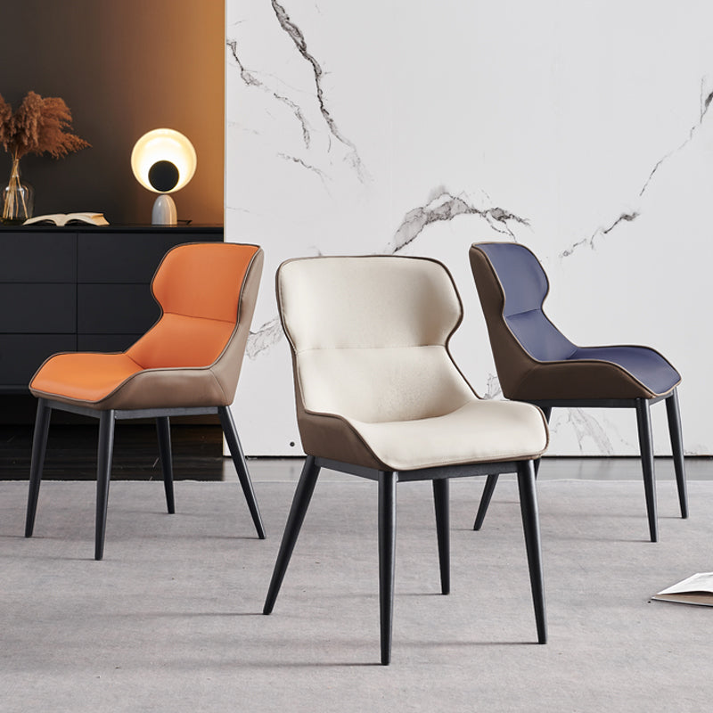 Contemporary Living Room Leather Side Chair Matte Finish Wingback Dining Chair Clearhalo ' kitchen&dining_furn' 'Dining Chairs' 'Dining Tables & Seating' 'dining_chair' 'furn' 'furn_dining_chair' 'Furniture' 'furniture_dining_chair' 'Kitchen & Dining Furniture' 'kitchen' 4159711