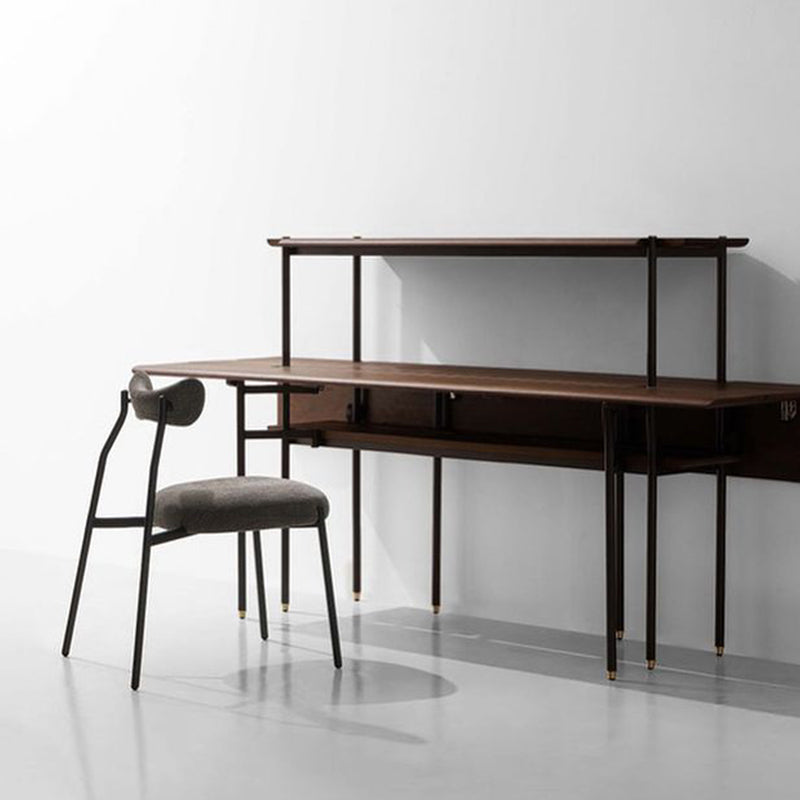 Designer Style Velvet Restaurant Dining Side Chair Open Back Dining Chair Clearhalo ' kitchen&dining_furn' 'Dining Chairs' 'Dining Tables & Seating' 'dining_chair' 'furn' 'furn_dining_chair' 'Furniture' 'furniture_dining_chair' 'Kitchen & Dining Furniture' 'kitchen' 4159728