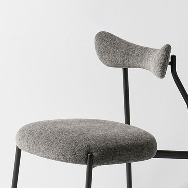 Designer Style Velvet Restaurant Dining Side Chair Open Back Dining Chair Clearhalo ' kitchen&dining_furn' 'Dining Chairs' 'Dining Tables & Seating' 'dining_chair' 'furn' 'furn_dining_chair' 'Furniture' 'furniture_dining_chair' 'Kitchen & Dining Furniture' 'kitchen' 4159736